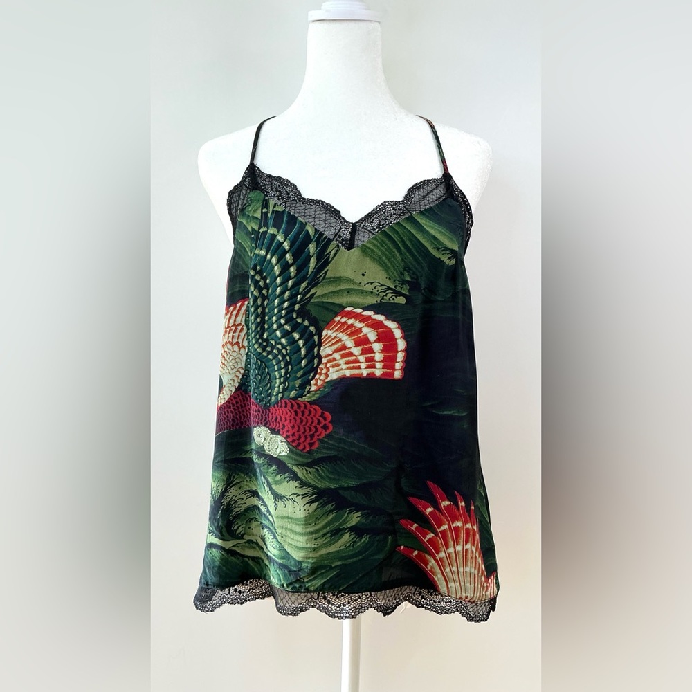 ALL SAINTS  Lace Trim Camisole Sleeveless Top